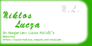 miklos lucza business card